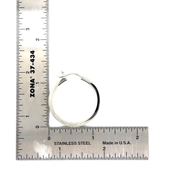 Baguette Swarovski Designer Hoops Earrings - Picture 4 of 5